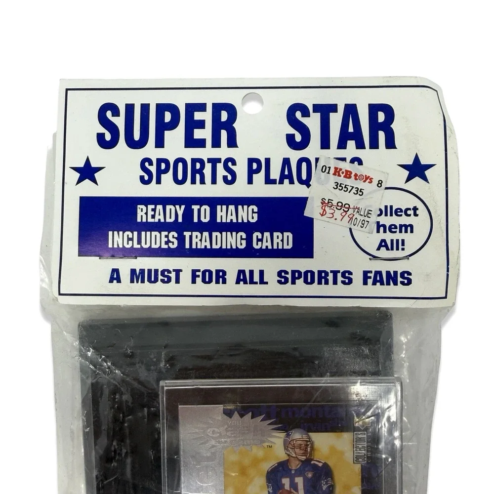 Vintage Drew Bledsoe New England Patriots Super Star Sports Plaque Sealed